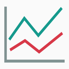 卡通折线图图表图标