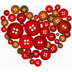 立体纽扣骈接爱心