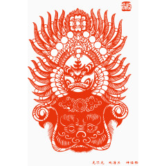 京剧脸谱形象剪纸