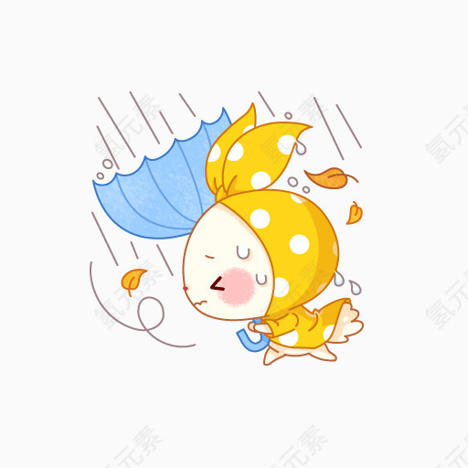 卡通五彩小兔子