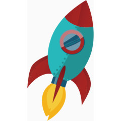 绿色扁平化小火箭