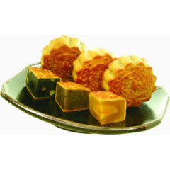 盘子里的月饼