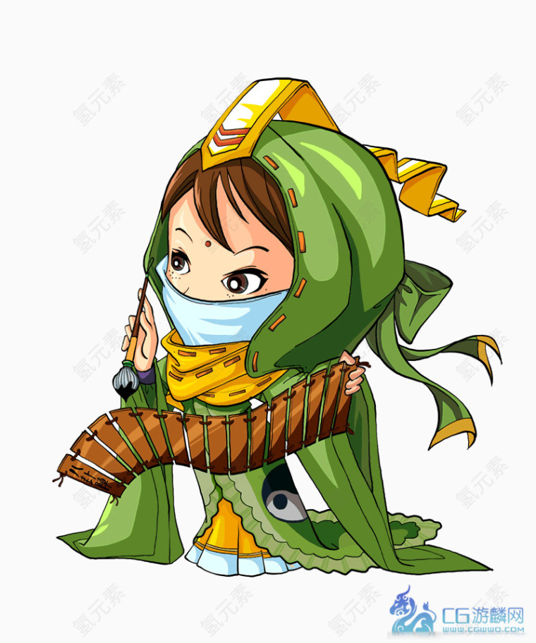 三国人物绿色
