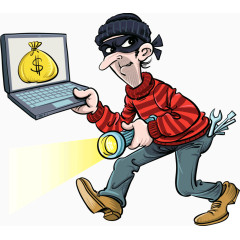 卡通小偷网络盗窃