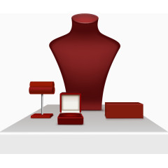 矢量红色珠宝展示模型