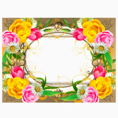 春暖花开相框素材