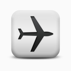 磨砂白广场图标运输旅行运输飞机交通出行图标
