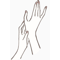 简笔画手部护理