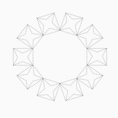 虚线五角星图案