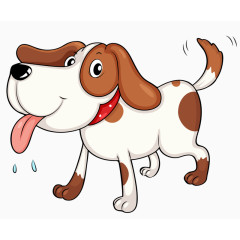 可爱卡通狗