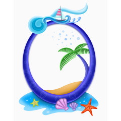 简约海浪边框