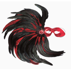 化妆舞会羽毛面具