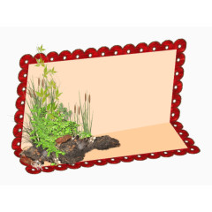 风景画花边信纸