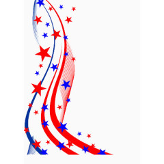 色彩曲线五角星点缀