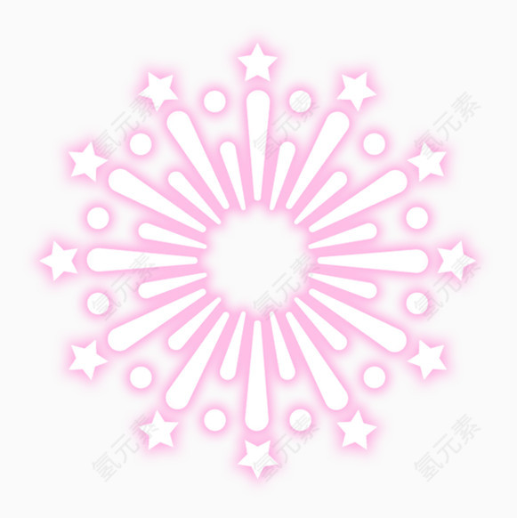 五彩圆环花形烟花