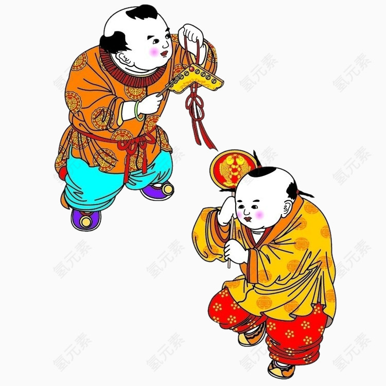 中国风喜庆福娃