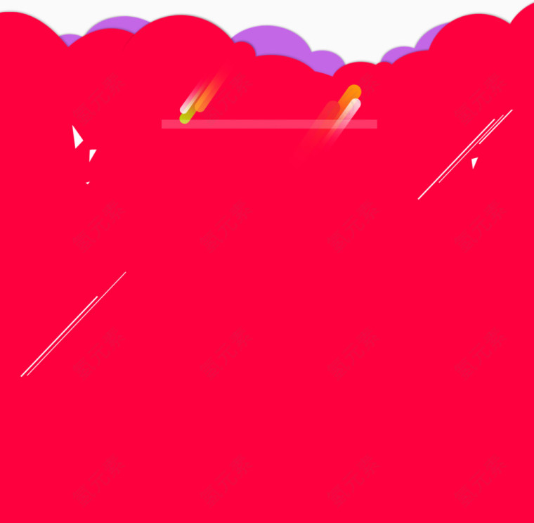 红色背景图紫色云朵