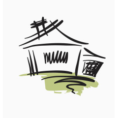 手绘房子logo