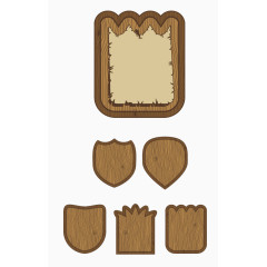 卡通盾牌防御牌