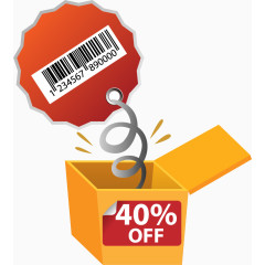 创意弹簧折扣标签