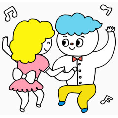 黑色线条聚会交谊舞会