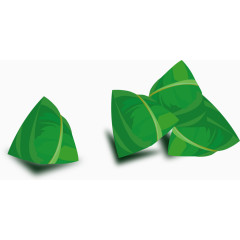 卡通包好的粽子