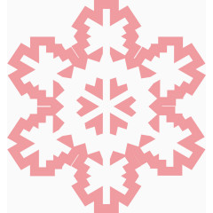 冬季圆形雪花冰图案