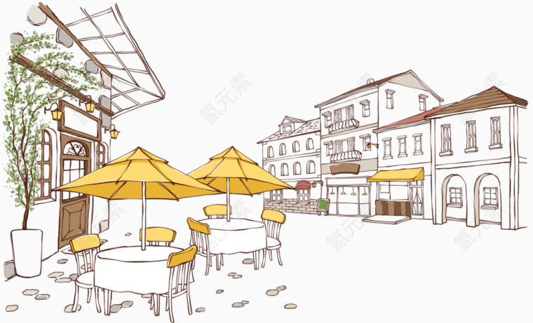 简约清新欧式建筑