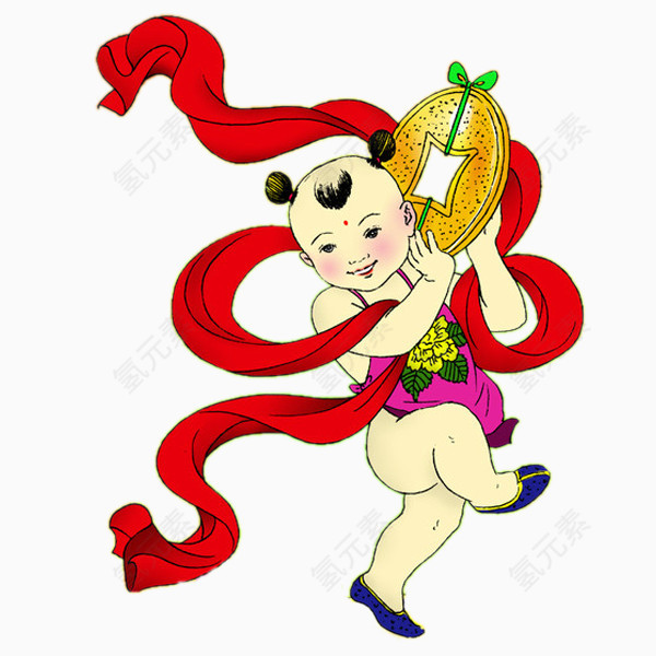 中国风喜庆福娃