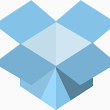 云存储Dropbox平面图标大众化社会服务