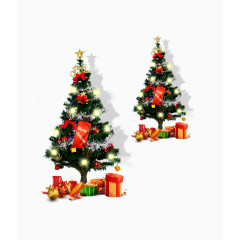 卡通星星装饰圣诞树圣诞礼物 