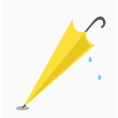 h5素材卡通雨伞