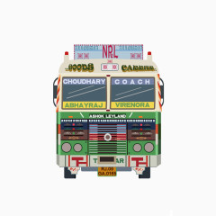 印度风情的大巴车