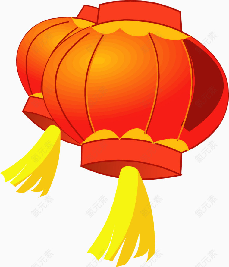 新年祝福  卡通喜庆红灯笼