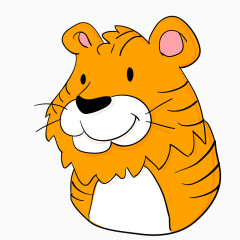 卡通动物老虎头像