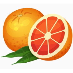卡通手绘葡萄柚 