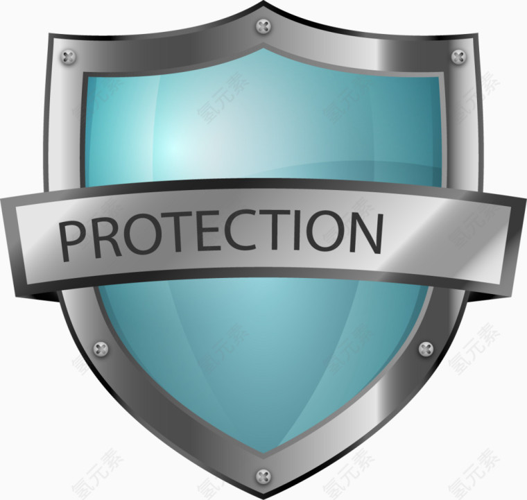 矢量手绘盾牌标签