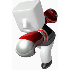 3d小人标志商务风格