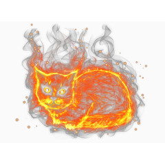 火焰猫咪素材