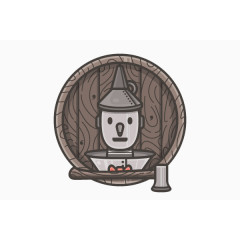 木背板机器人头像