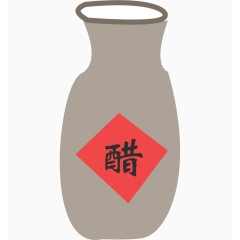 醋罐卡通手绘图标元素