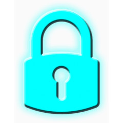 带着荧光的蓝色的锁