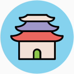 施工卡通建筑矢量图
