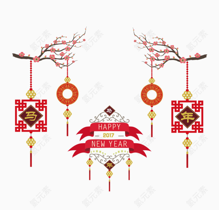 矢量中国元素过节素材