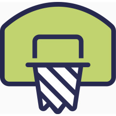 卡通运动图标篮球框