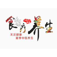 食疗养生艺术字