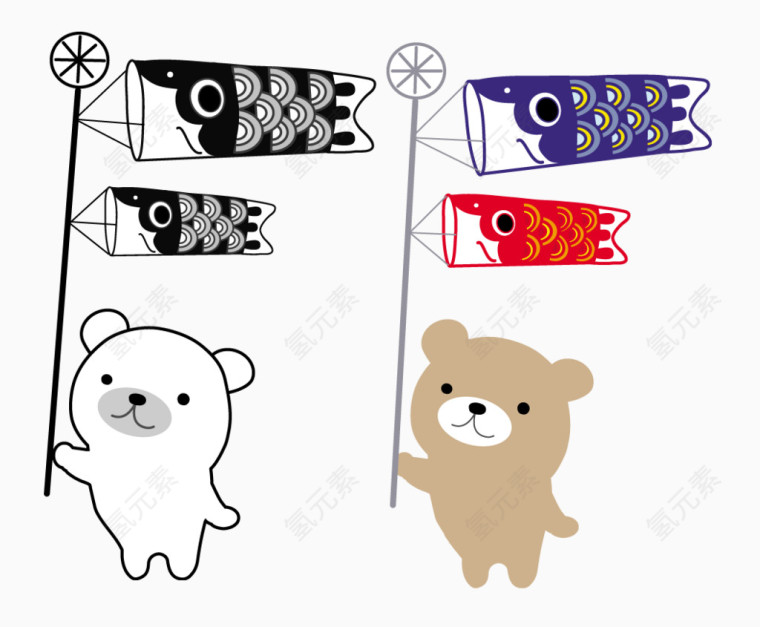日式清新卡通小熊