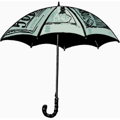 钞票雨伞