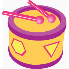 卡通手绘敲鼓