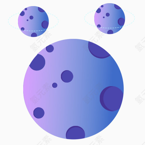 月球卡通装饰图案